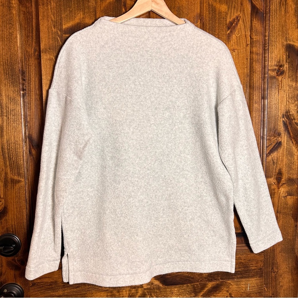 Haven Well Within Comfort Fleece Funnel Neck Pullover Cottonblend Sweater Size M